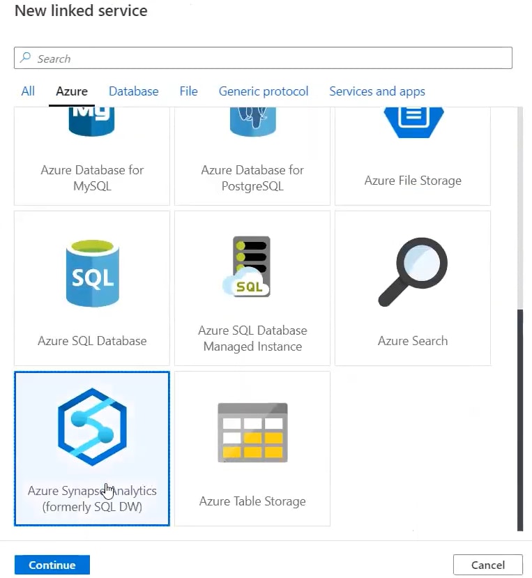 MySQL to Azure - Azure Synapse destination